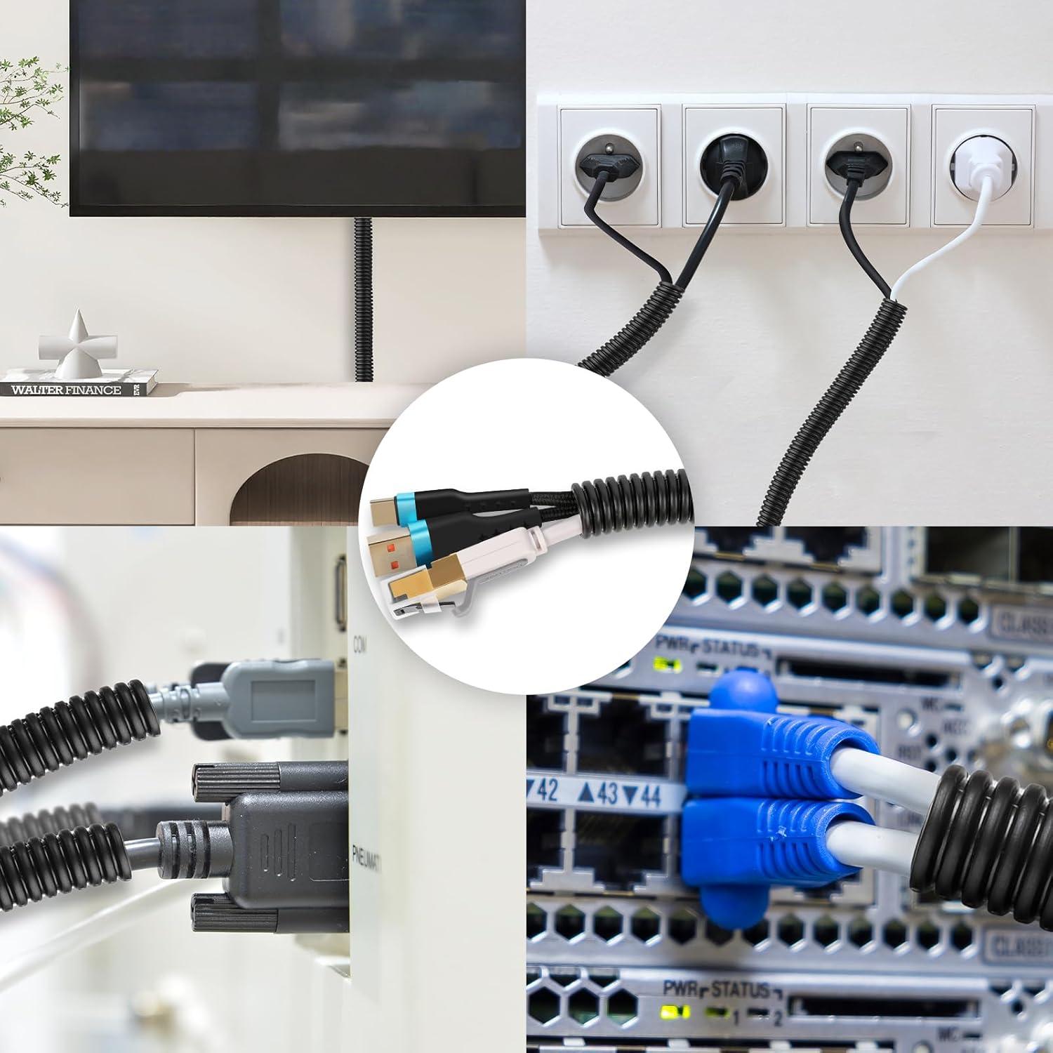 Tubo de Loom Dividido 1/2" YesBes 36.58 m Negro