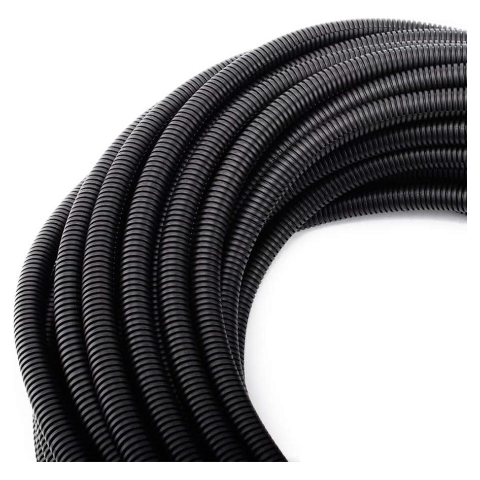 Tubo de Loom Dividido ZhiYo 50FT 3/8" Flexible Negro