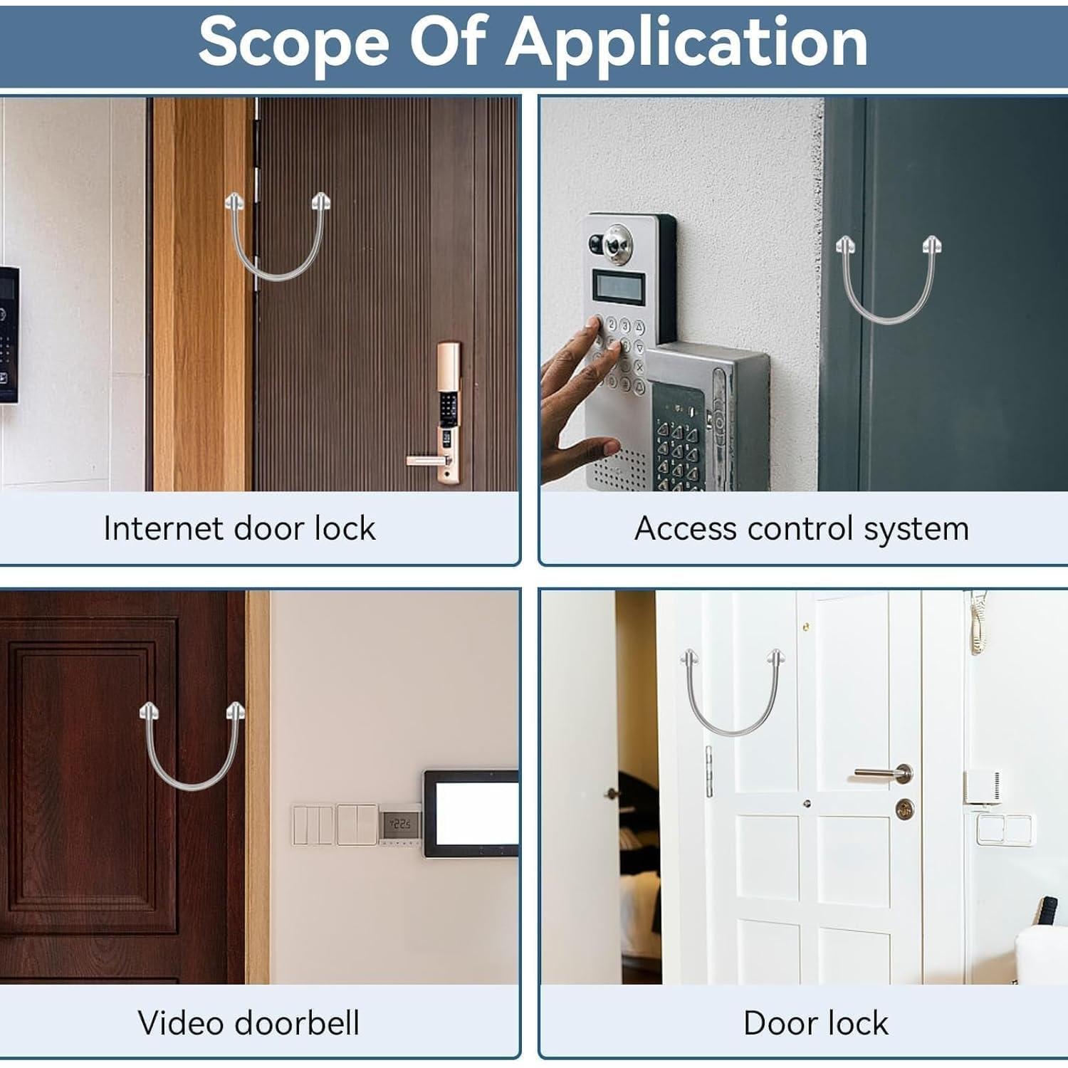 Bucle de puerta blindado Yosoo Health Gear 3 piezas acero inoxidable