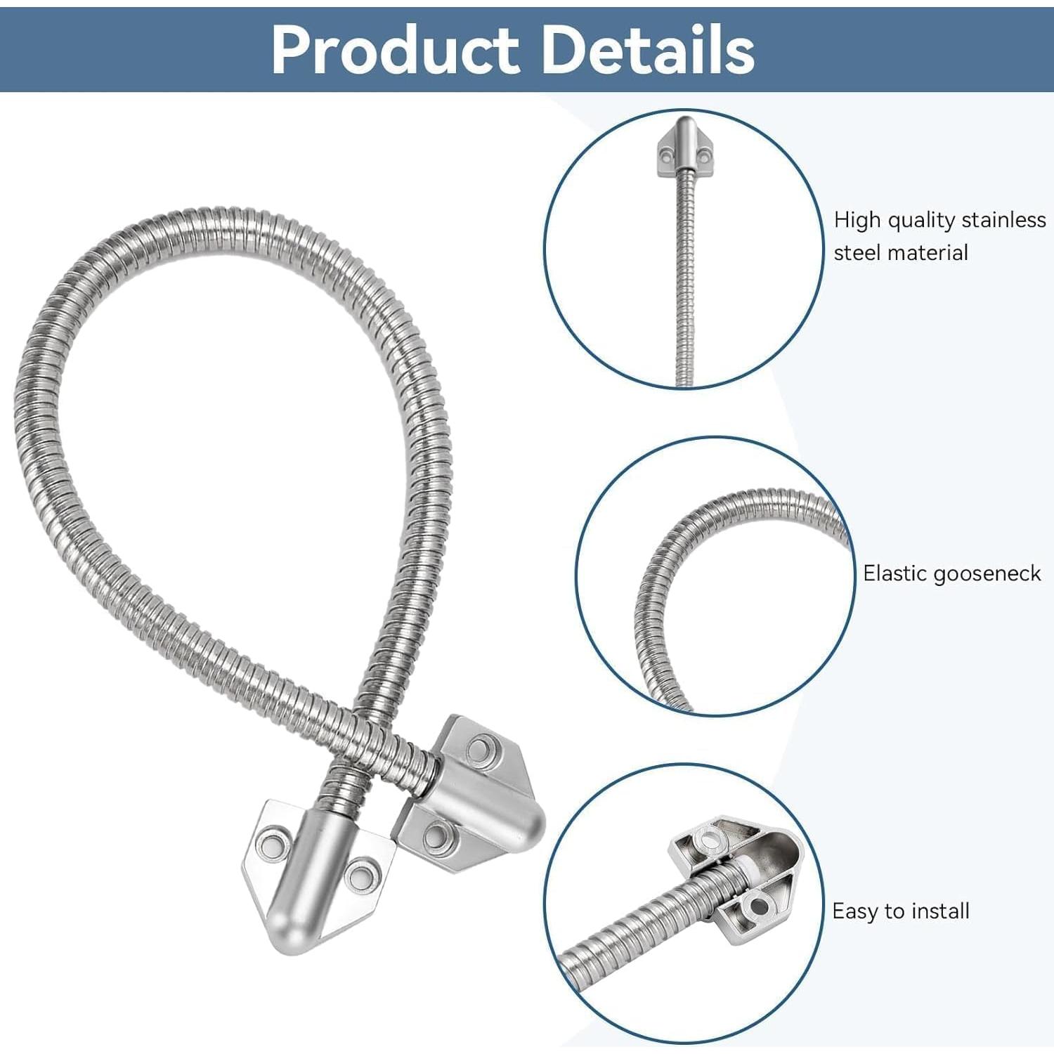 Bucle de puerta blindado Yosoo Health Gear 3 piezas acero inoxidable