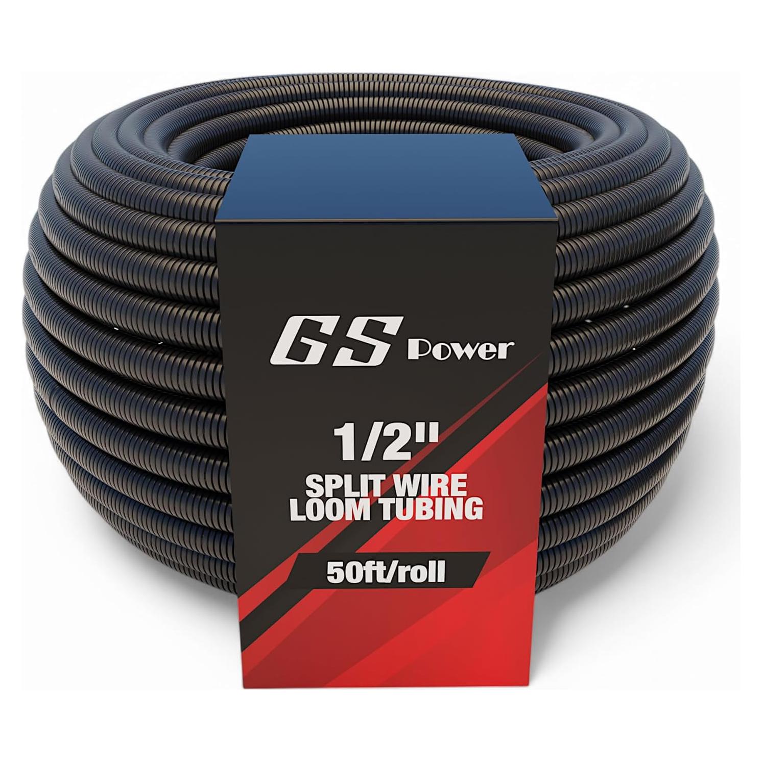 Manga de Cable GS Power 0.13 m x 15.24 m Negra Alta Temperatura