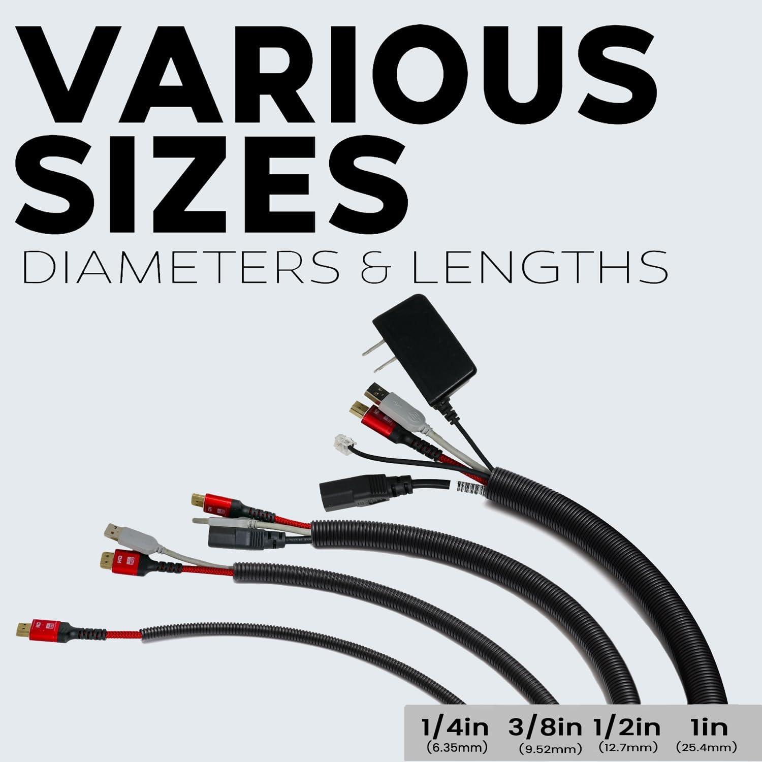 Paquete de 3 Tubos Convolutos Flex-Guard 6.1 m Negro