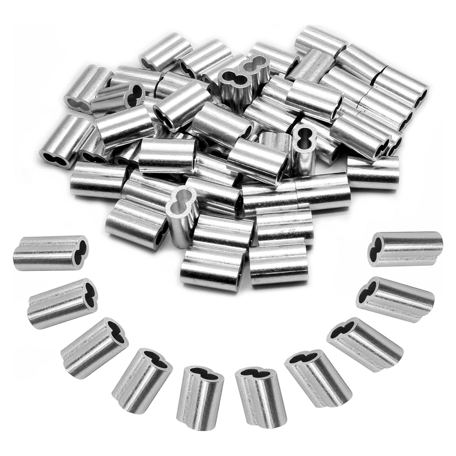 Manga de Bucle de Crimpado de Aluminio Piutouyar 5.3mm - 50 Pcs