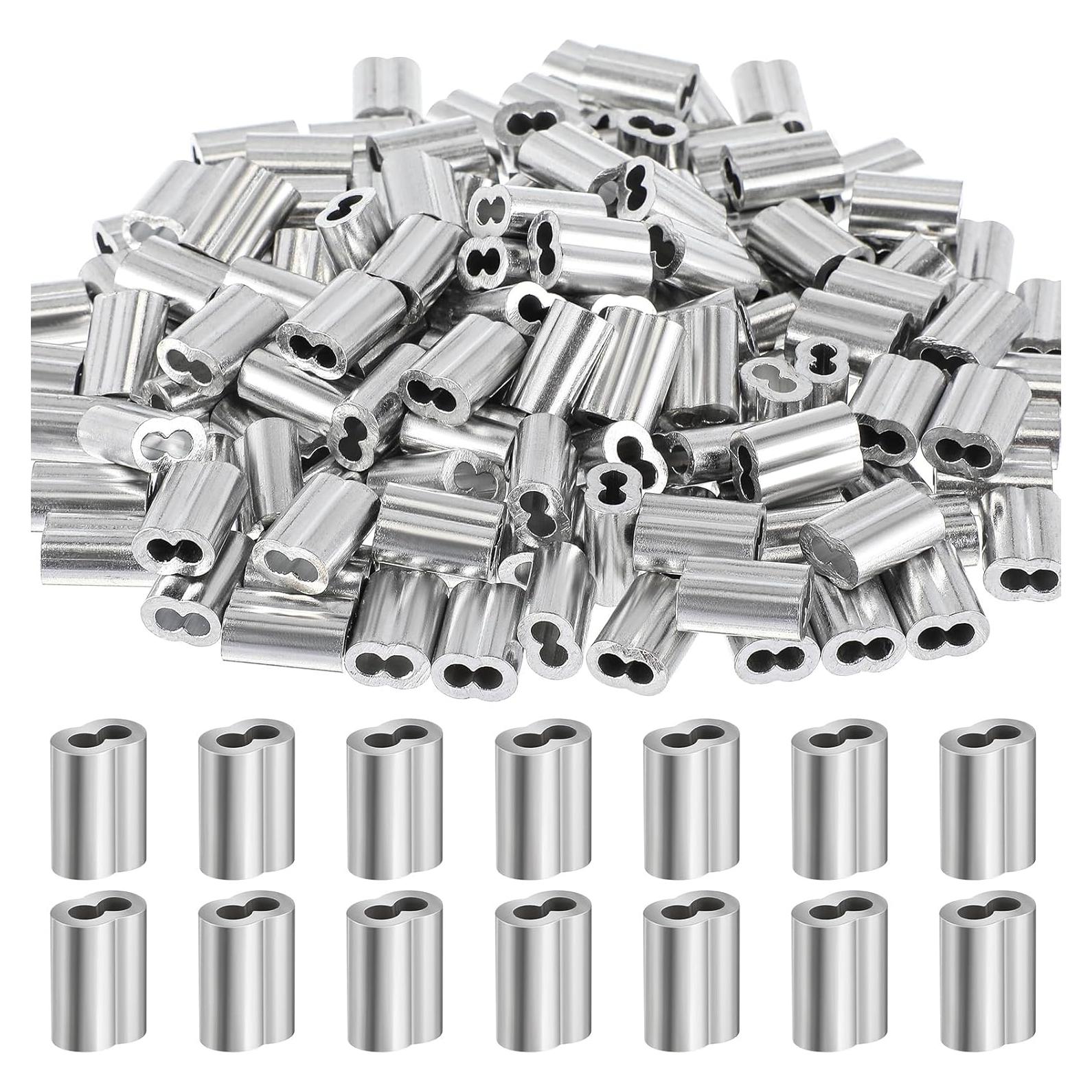 200 Manguitos de Aluminio para Crimpado de Cables 1/8" Yaocom