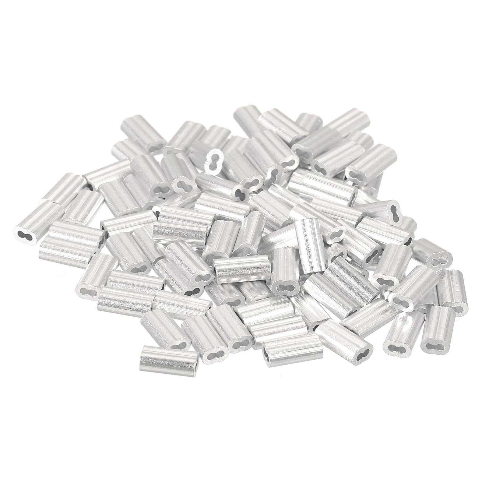 100 Pcs Manguitos de Crimpado de Aluminio uxcell 1mm
