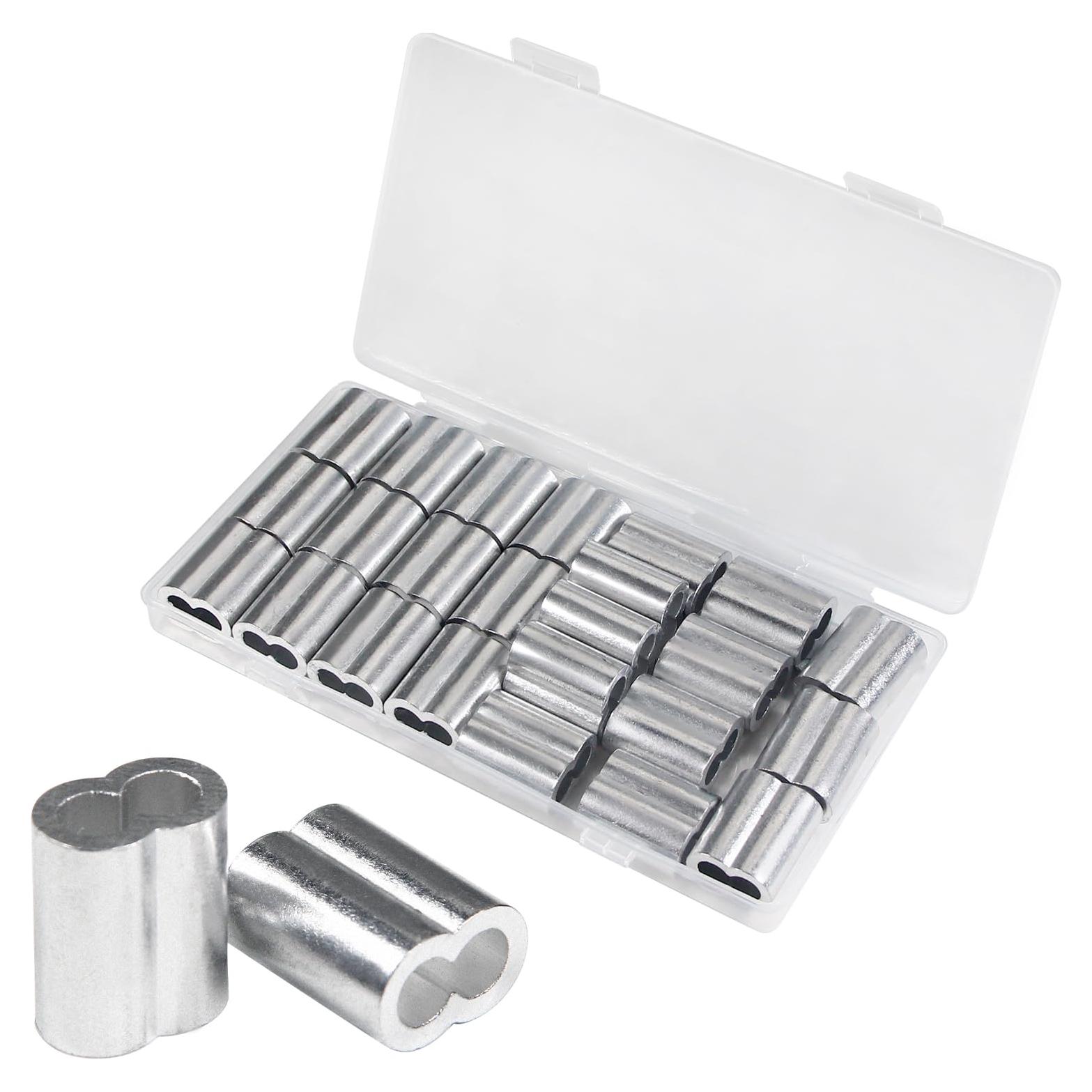 Manguitos de Crimpado de Aluminio Yinpecly 24 Pcs 6mm