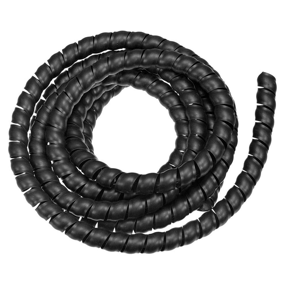 Manga de Gestión de Cables Espiral uxcell 14mm x 17mm 3m Negro