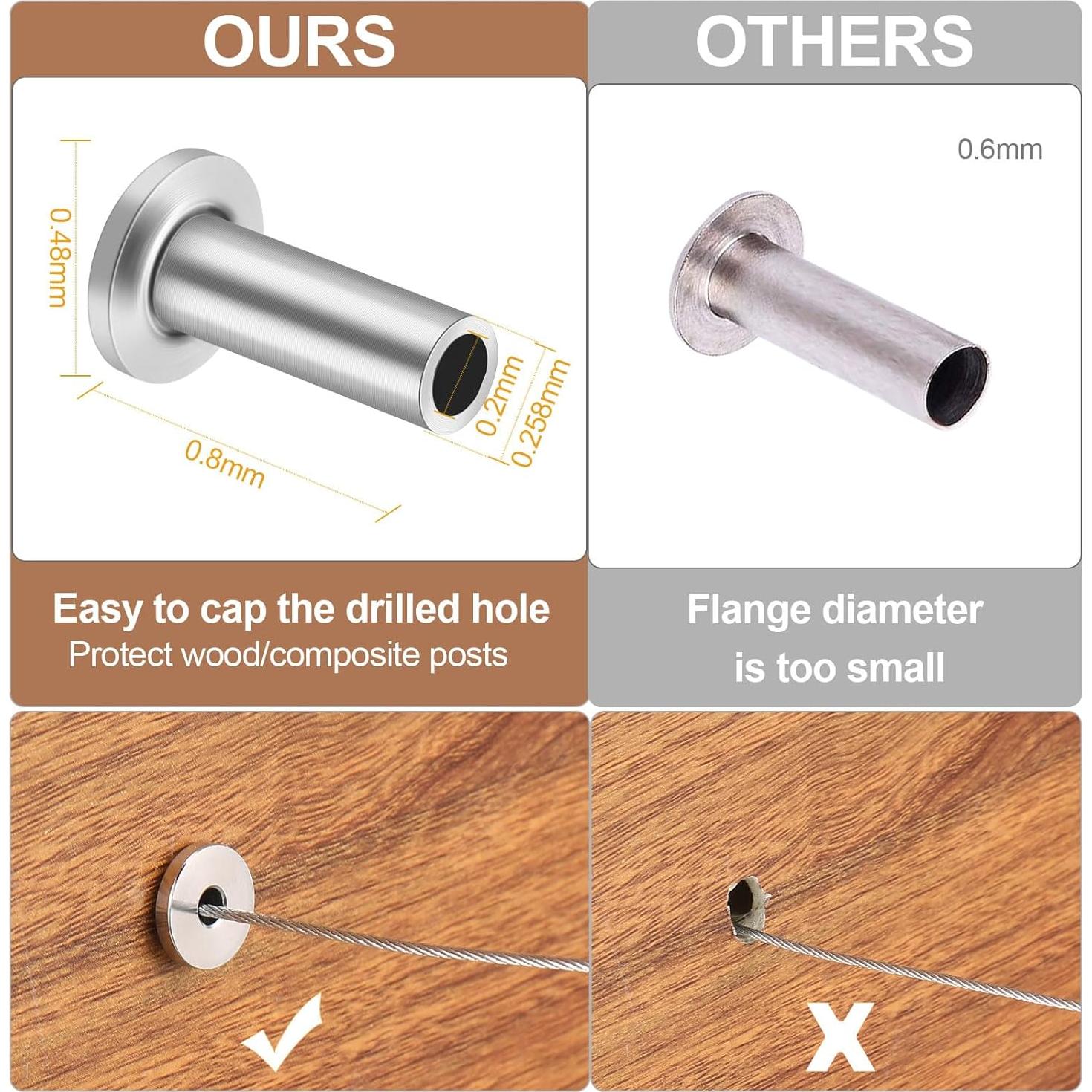 Mangas Protectores de Acero Inoxidable Therwen 200 Pcs