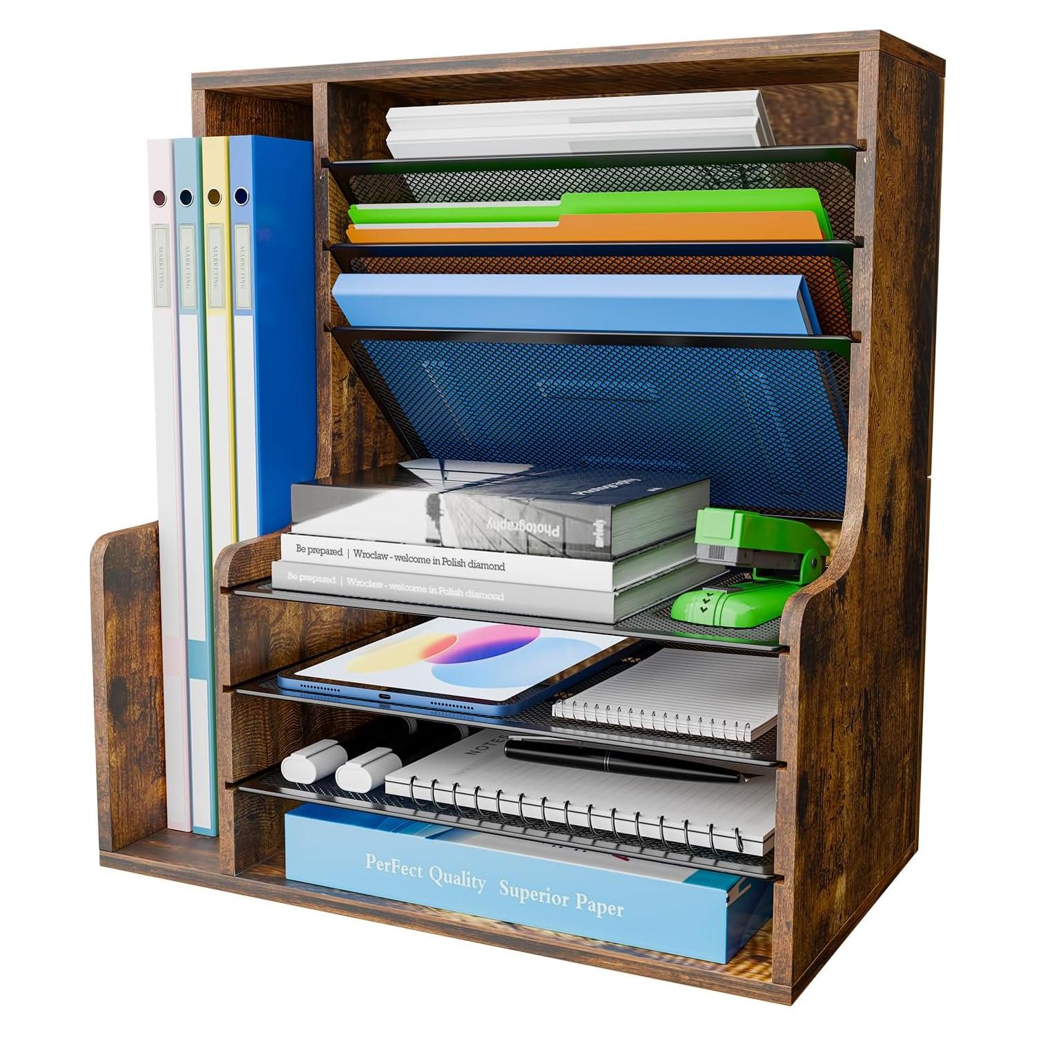 Organizador de Escritorio Simple Trending 7 Niveles Madera 40.64x22.86x43.18 cm
