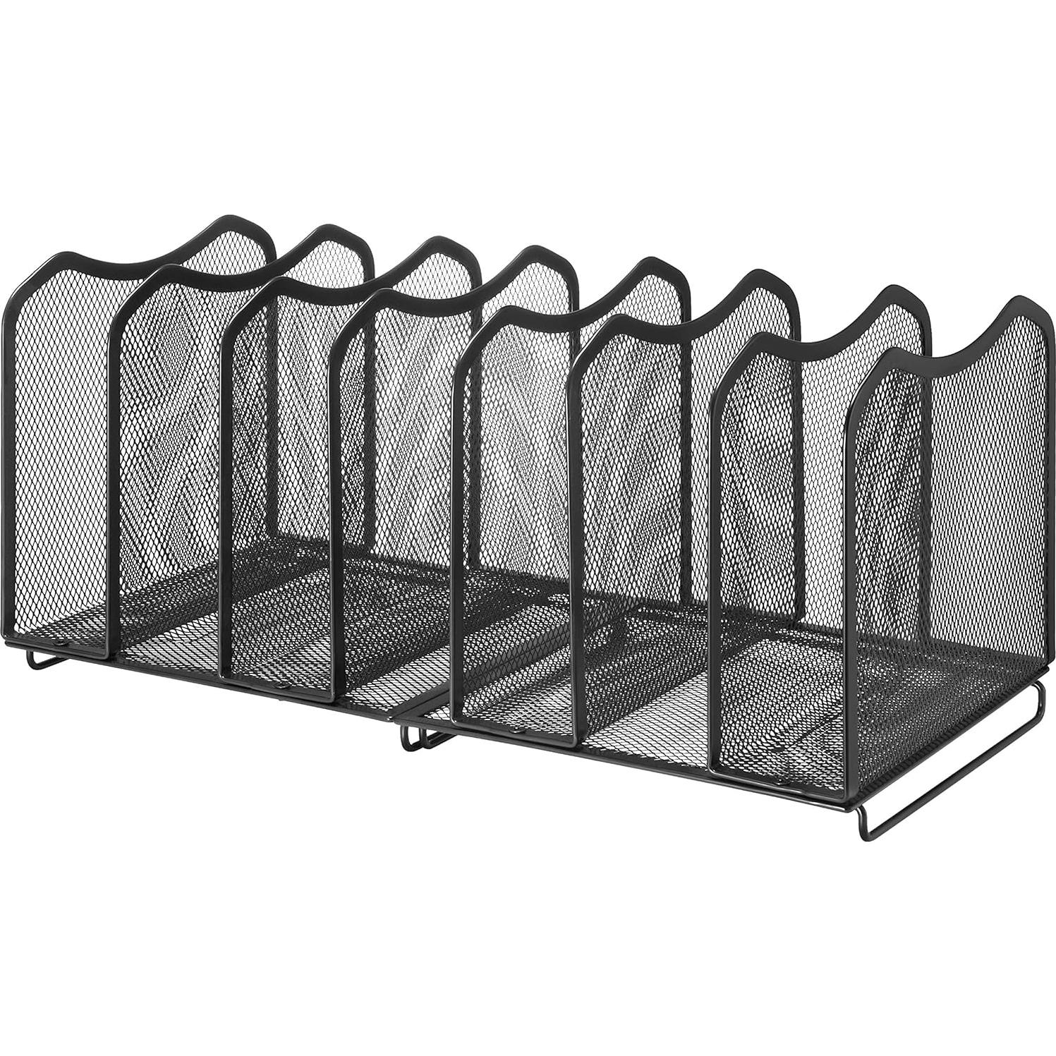 Organizador de Archivos de Malla Simple Trending 7 Secciones Negro