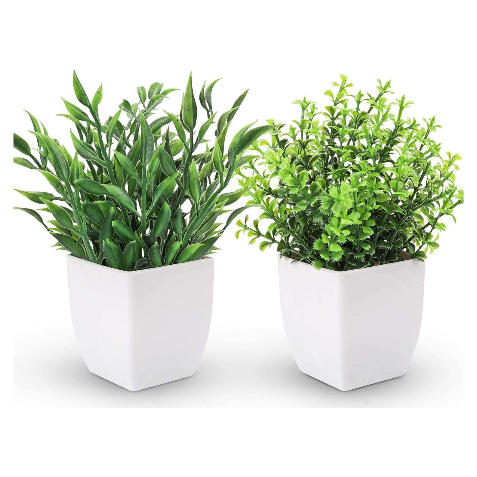 Plantas Falsas en Maceta Der Rose - 2 Paquetes 18 cm Verde