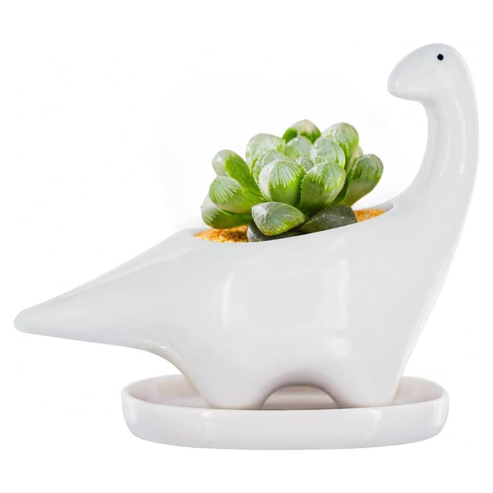 Maceta Cerámica Dinosaurio GeLive para Suculentas 12.95 cm