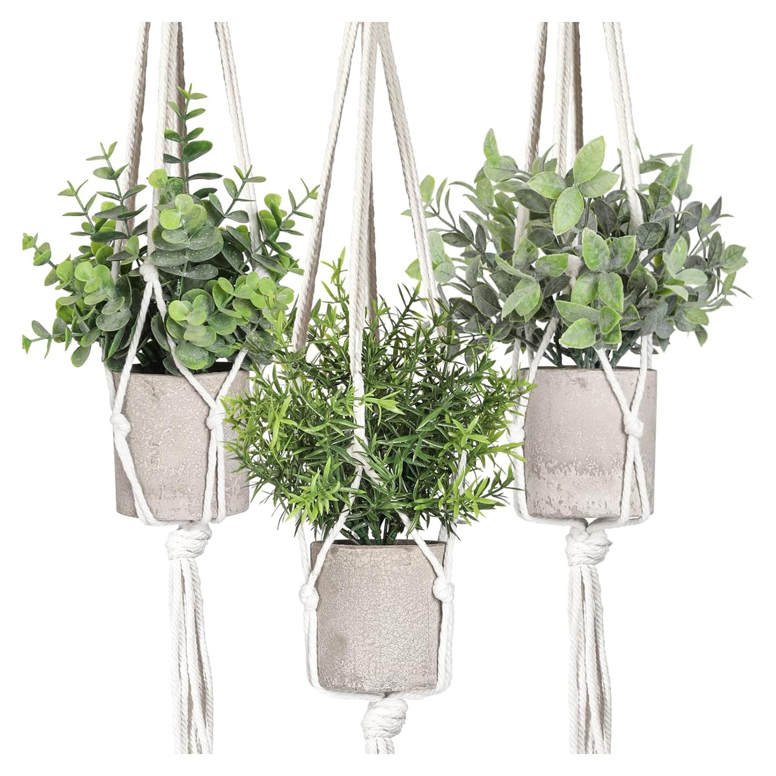 Paquete de 3 Plantas Artificiales SHOHAYTO - Eucalipto y Romero