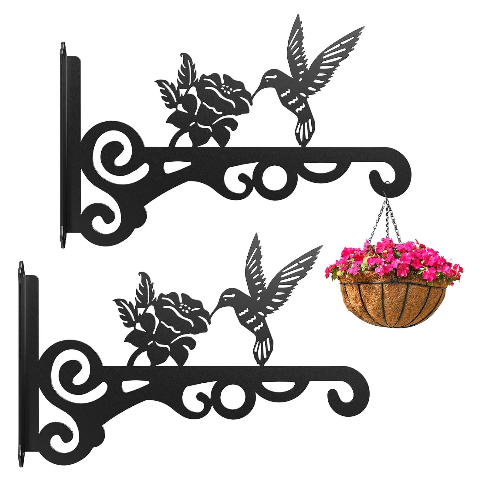 Juego de 2 Soportes de Planta Colgantes Qiaomeiysp de Metal 25.4 cm