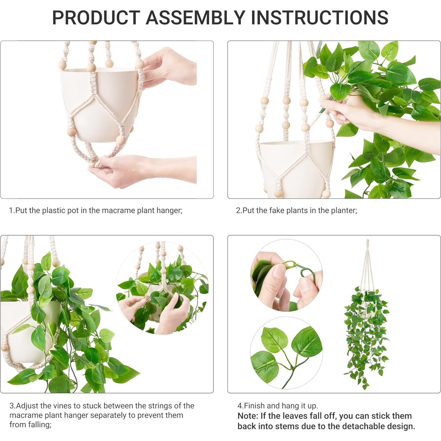 Planta Colgante Falsa Mkono Pothos con Maceta 76.2 cm