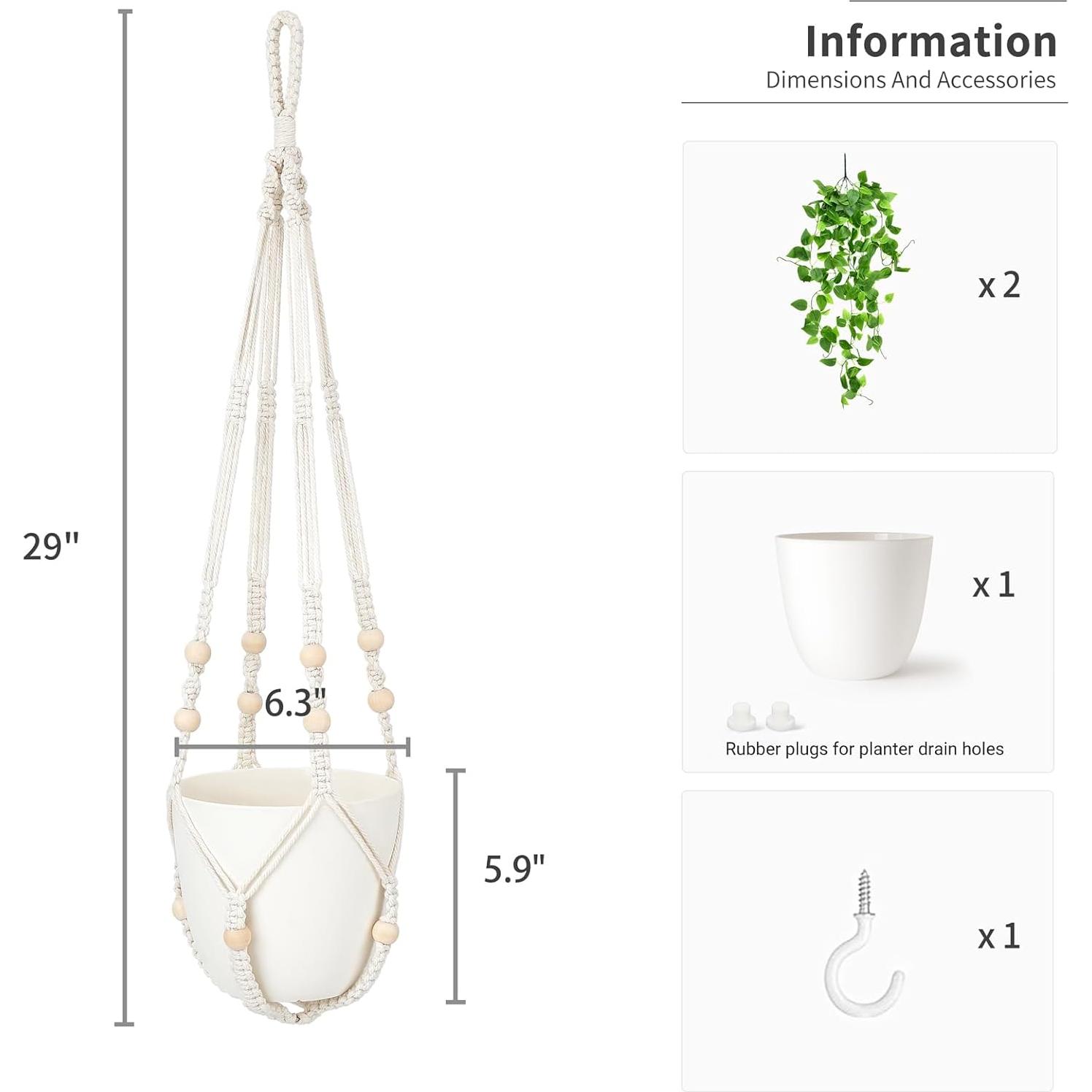 Planta Colgante Falsa Mkono Pothos con Maceta 76.2 cm