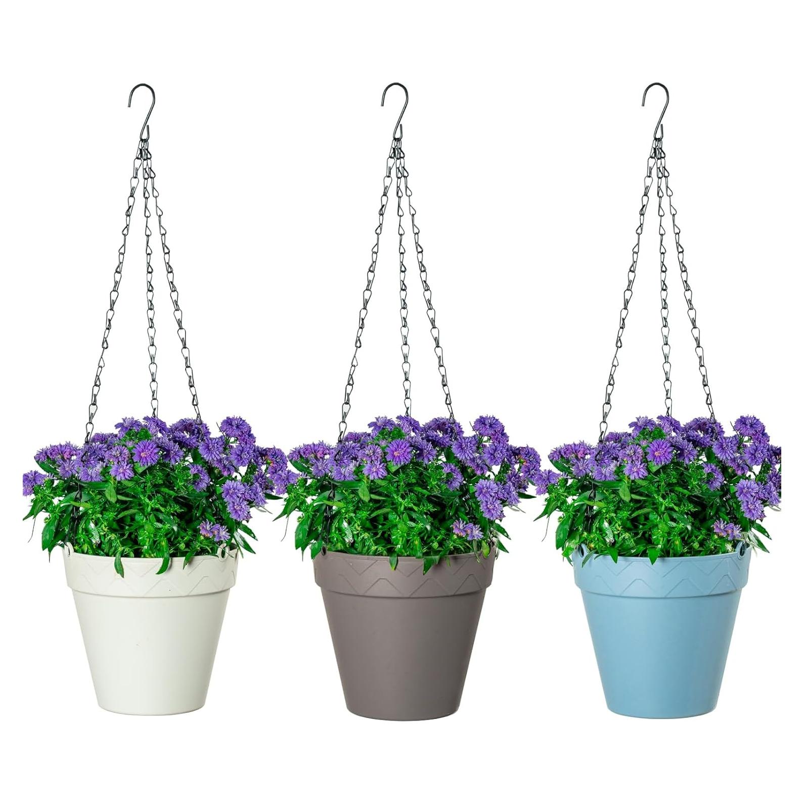 Maceta Colgante Melphoe Autorriego 20 cm Multicolor Paquete 3