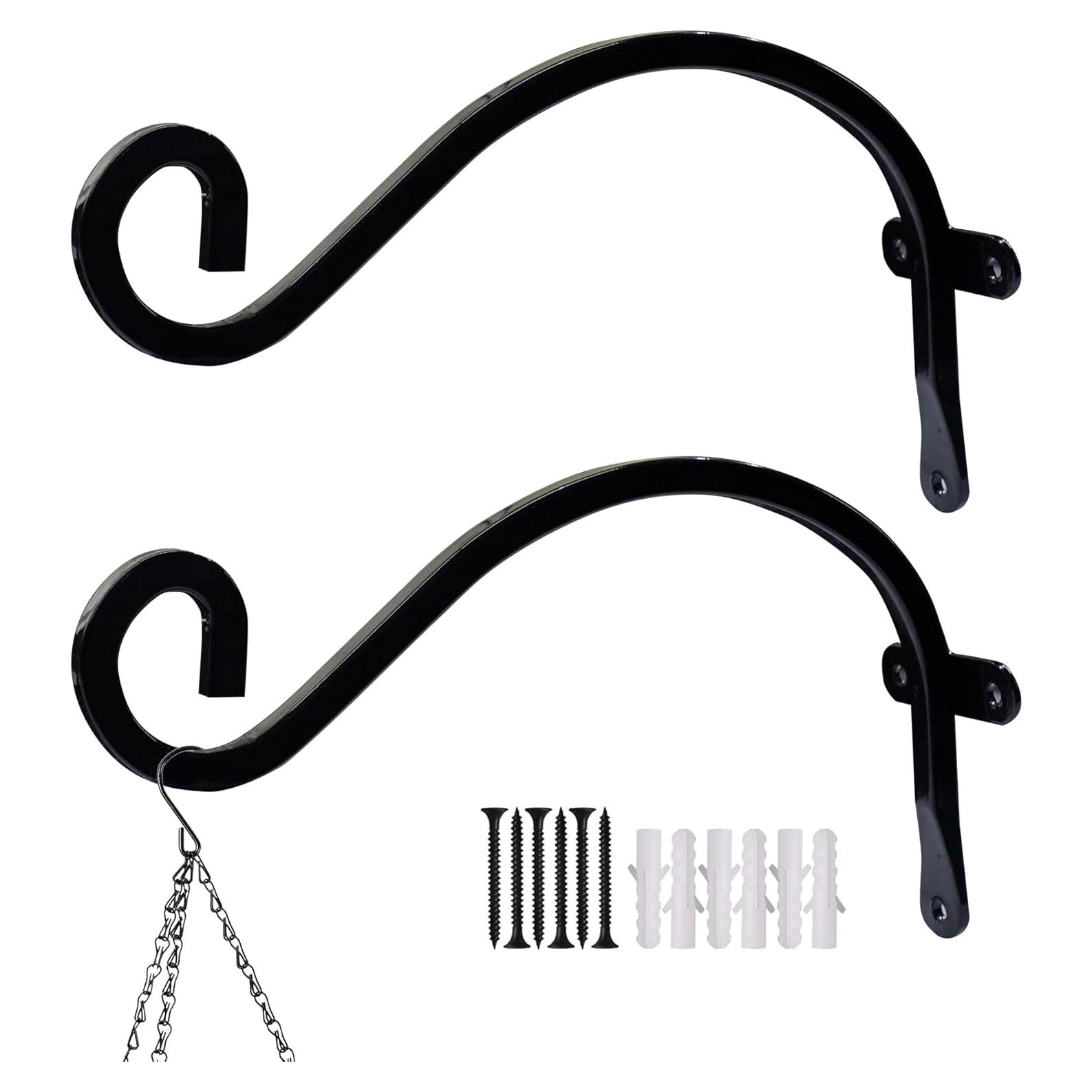 Soporte para Plantas Colgantes Hourleey 20.32 cm 2 Pack Metal Negro