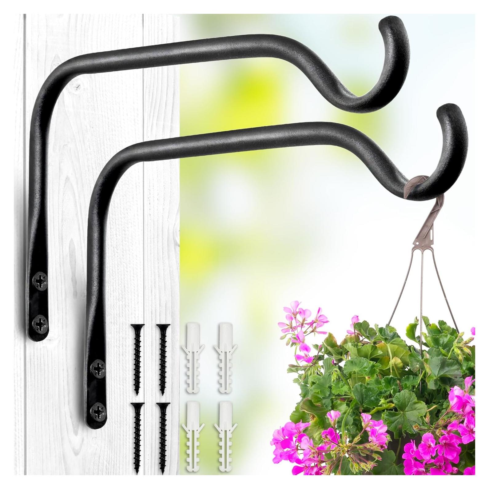 Soportes Metálicos para Plantas Colgantes Lifyzoon - 2 Piezas 6/8/12 Pulgadas