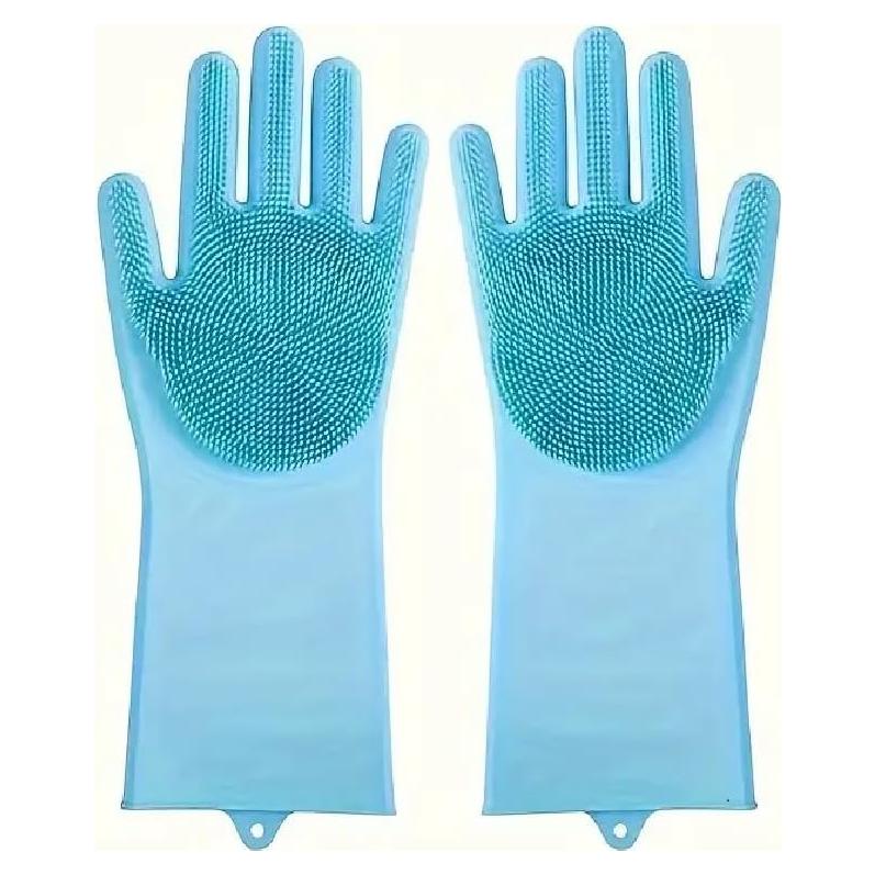 Guantes de Baño y Aseo de Silicona 2-en-1 para Mascotas