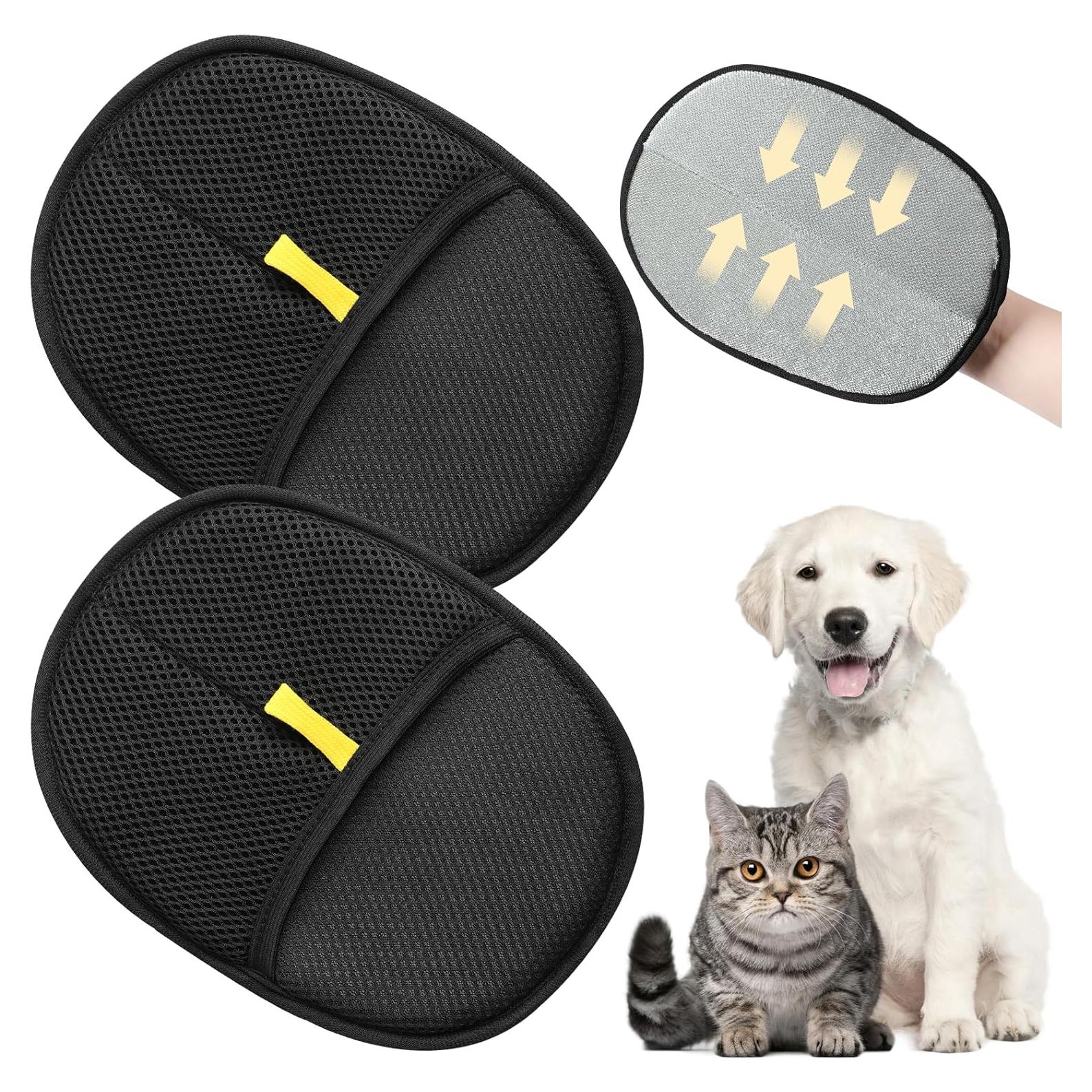 Guantes Removedores de Pelo de Mascota WUTRGQ 2 Pcs Doble Cara