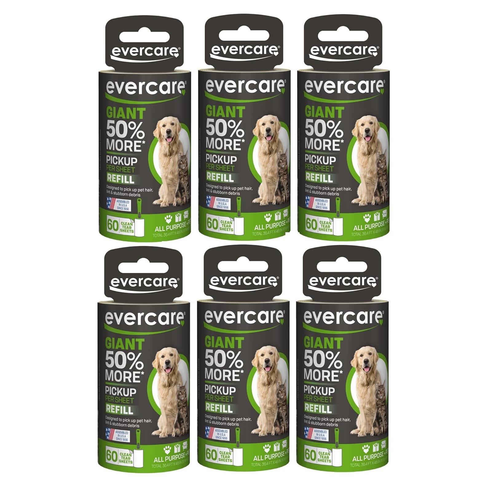 Recarga Rodillo Pelusa Mascotas Evercare Giant - 6 Piezas