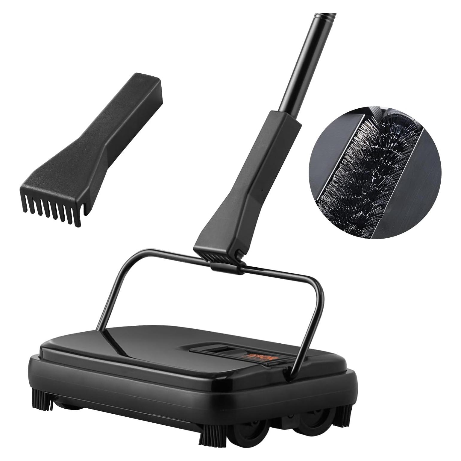 Barrendero Manual VEVOR para Alfombras - 0.82 kg, Negro