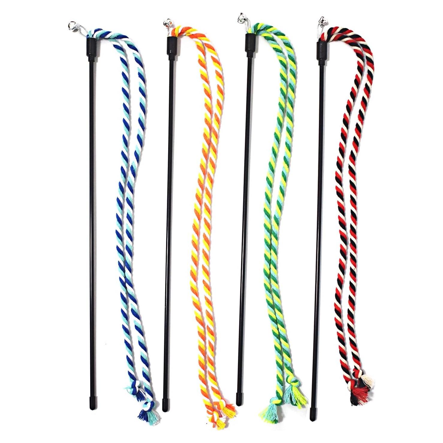 Varitas para Gatos IUHKBH 4 Pcs Juguetes Interactivos Coloridos