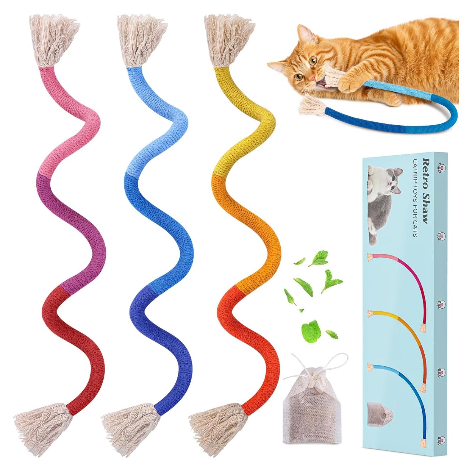 Juguetes para Gatos Retro Shaw - Cuerda Masticar 60 cm 3 Piezas