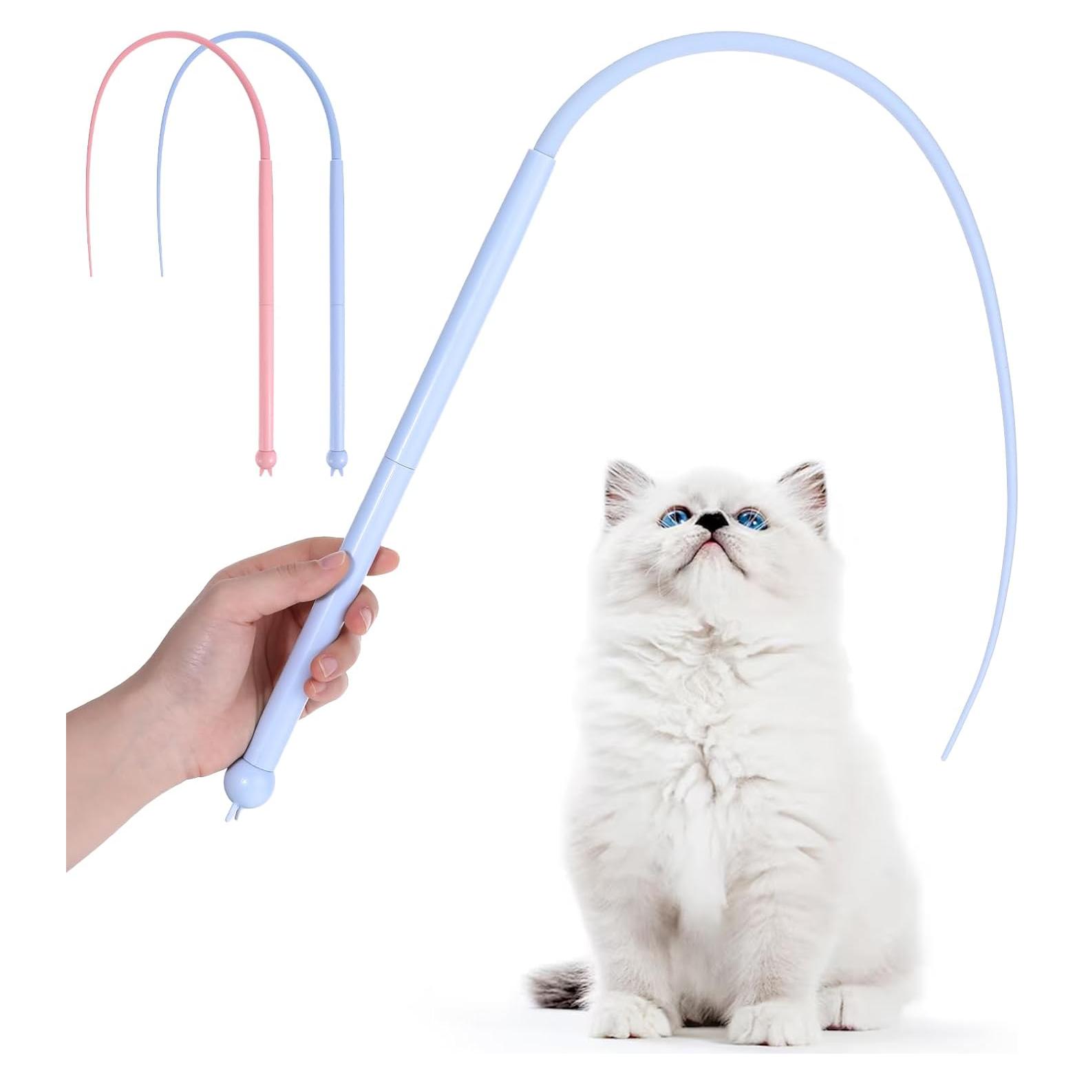 Juguete Interactivo para Gatos TIESOME - Varita de Silicona 82 cm