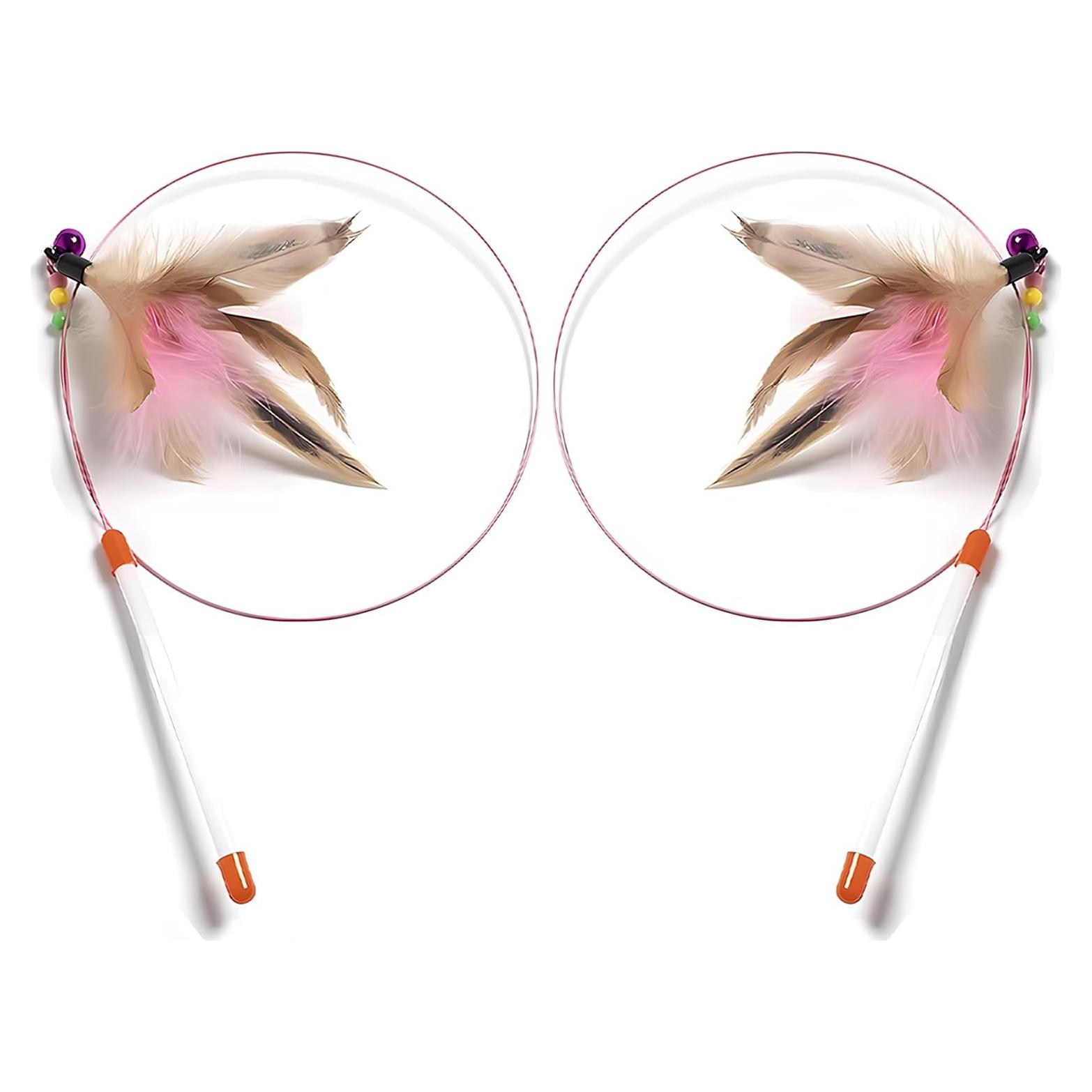 Juguetes Interactivos para Gatos Qiifaiikooii - 2 PCS de Pluma