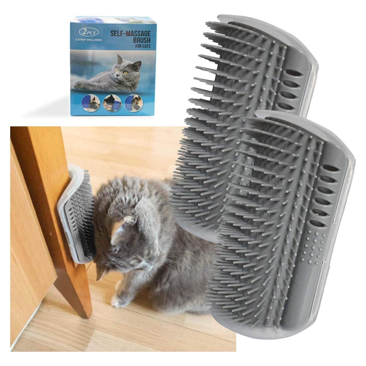 Cepillo de Autocuidado para Gatos Yuntop - Esquina, Suave, 2 Piezas