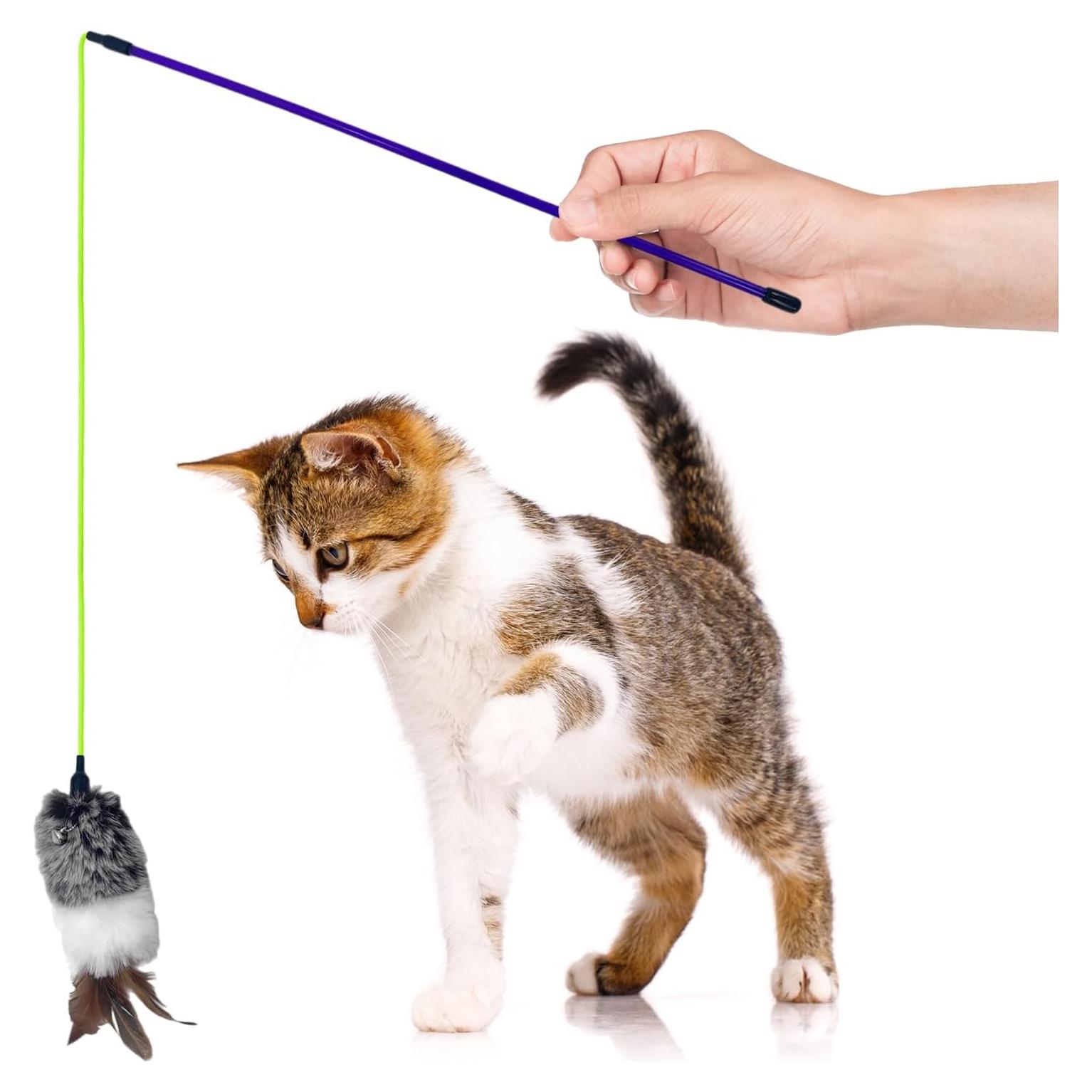 Varita Juguete Interactiva para Gatos Huihzou 40.64 cm Plumas