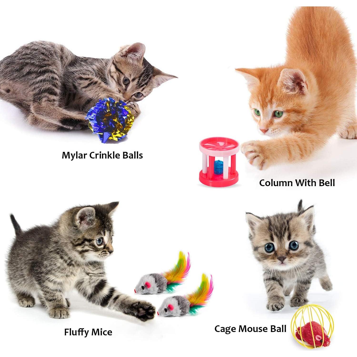 Kit de Juguetes para Gatos AILUKI 35 Piezas con Catnip