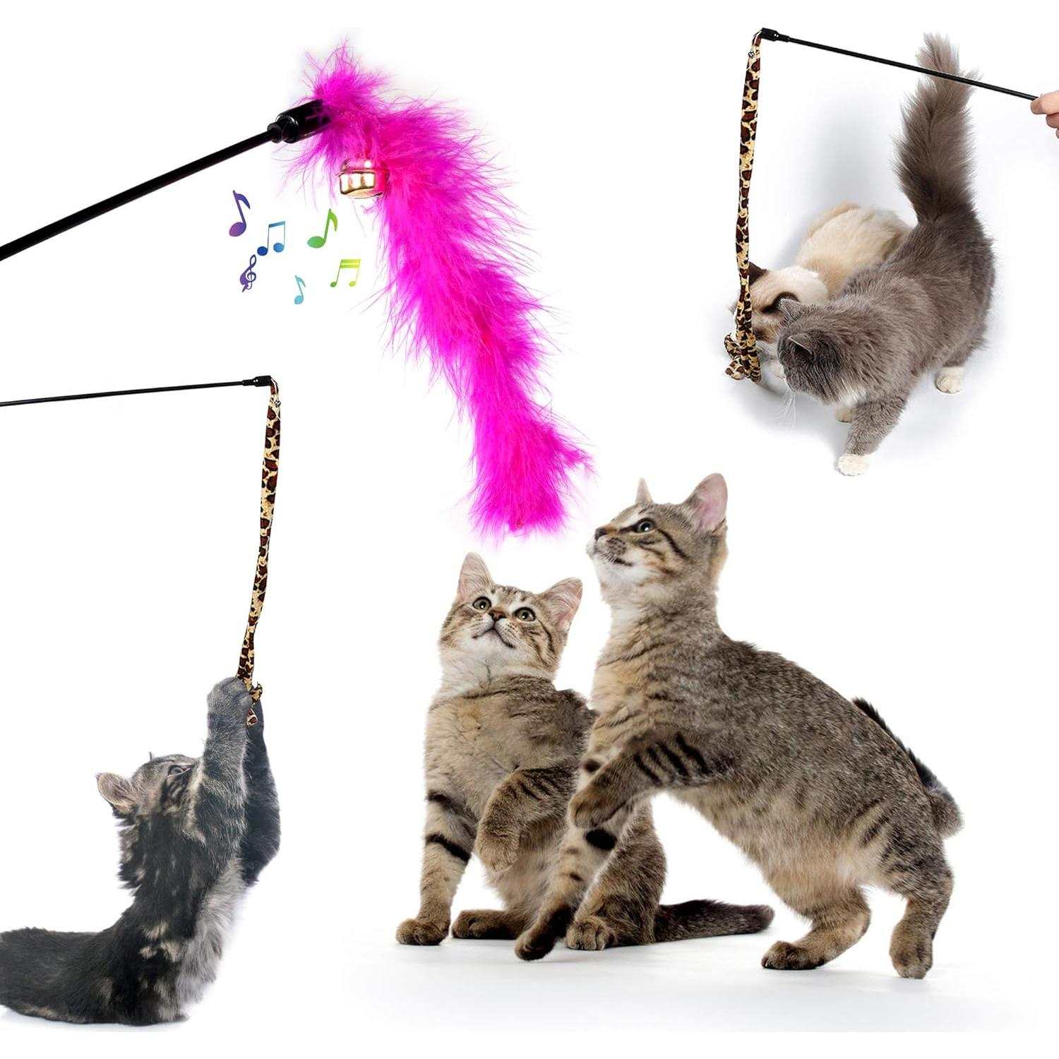 Kit de Juguetes para Gatos AILUKI 35 Piezas con Catnip