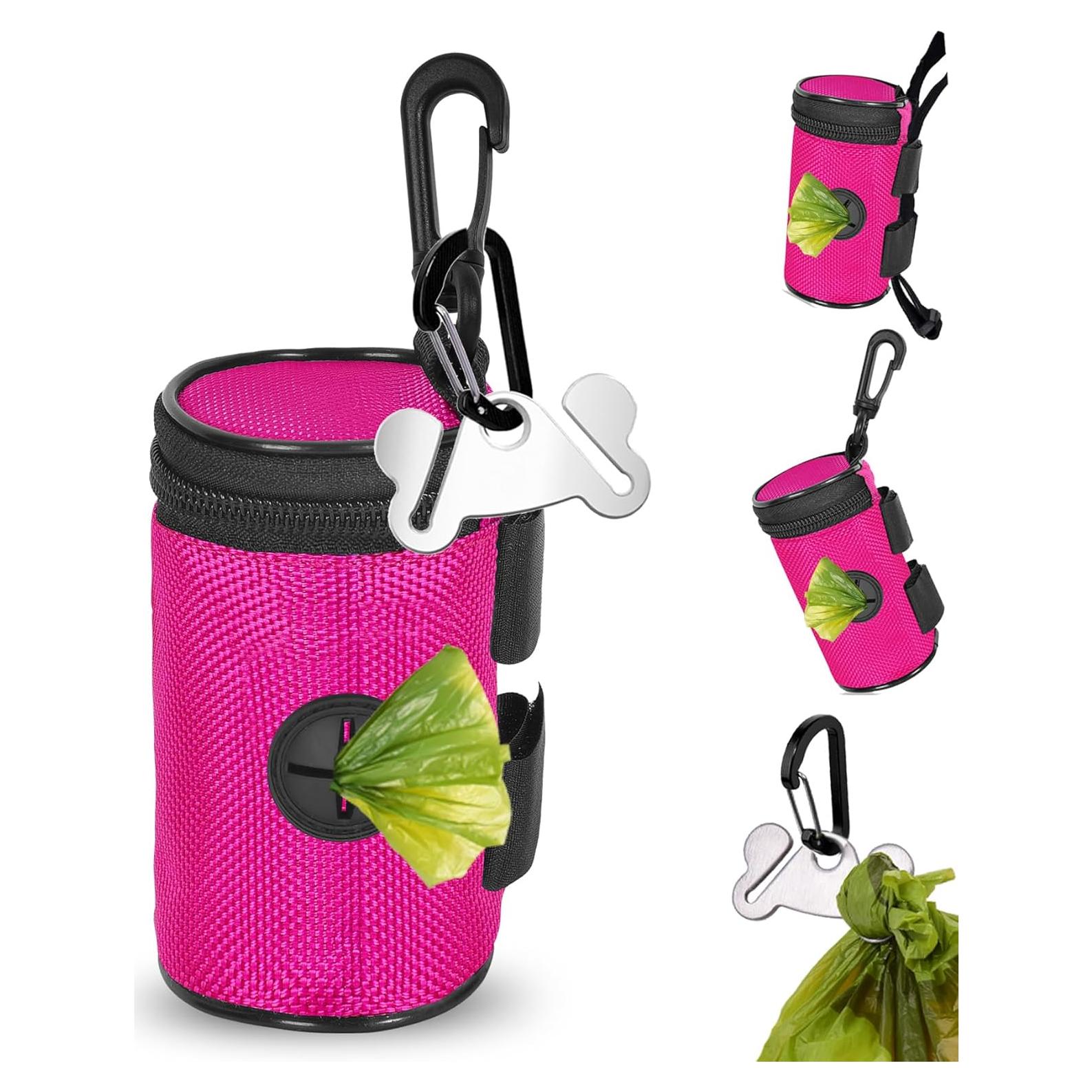 Dispensador de bolsas de excremento de perro Hilihali Rosa