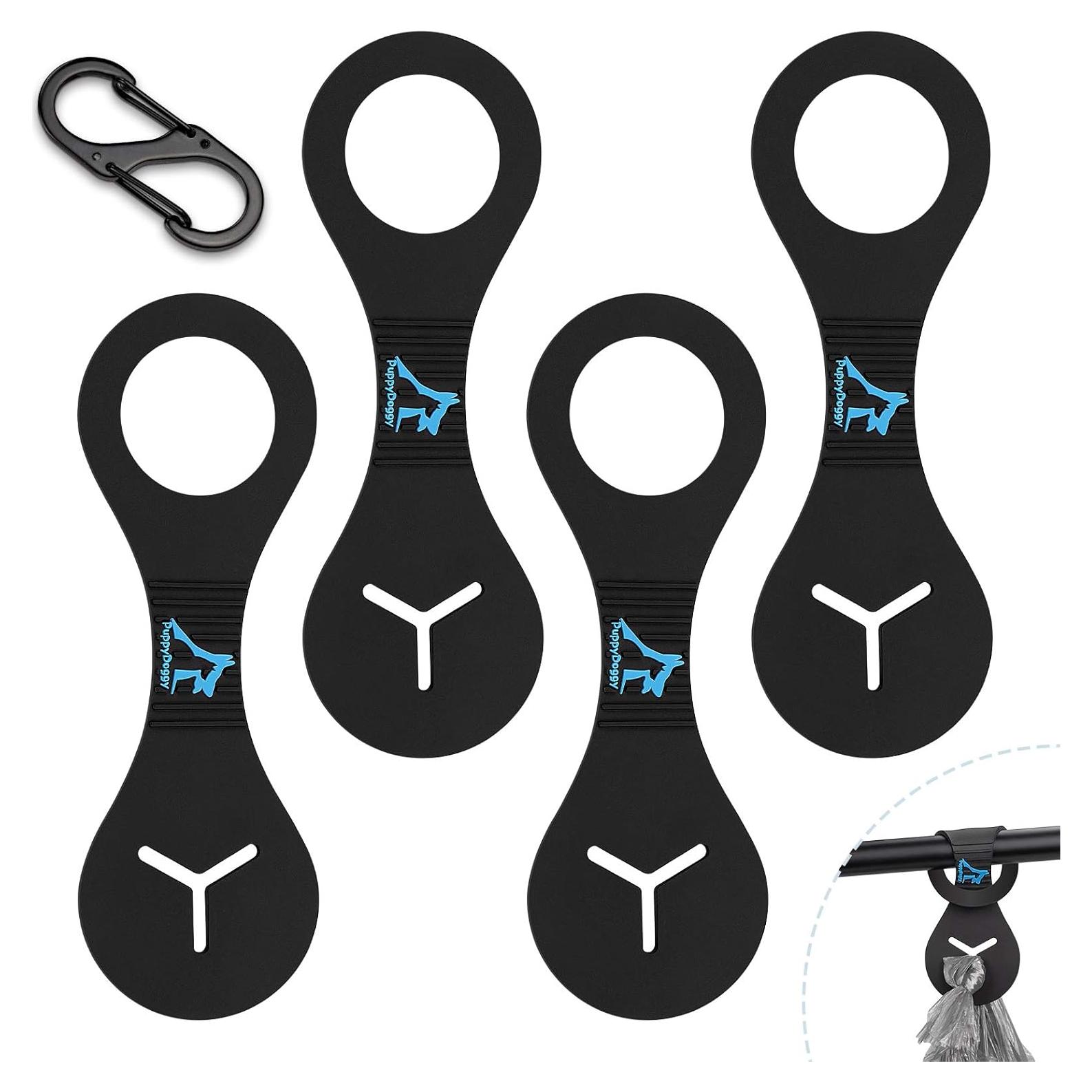 Soporte de Bolsa de Excremento PuppyDoggy para Correa - Negro