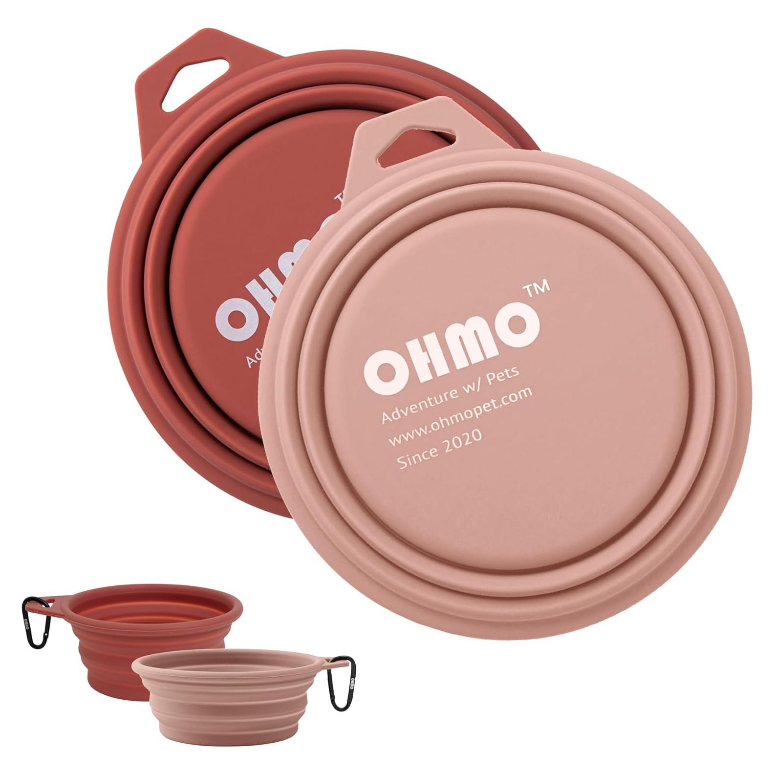 Tazones Plegables para Perros OHMO 400ml - 2 Piezas Silicona