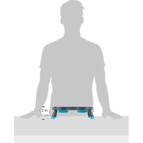 Comedero Elevado Doble Dexas para Mascotas Pequeñas Gris/Azul