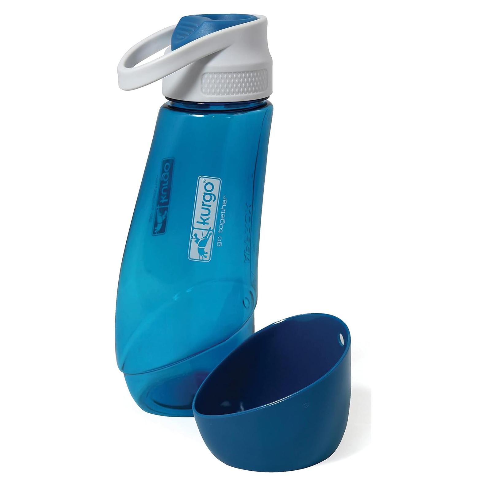 Botella de Agua Kurgo Gourd 710 ml para Perros y Tazón Desmontable
