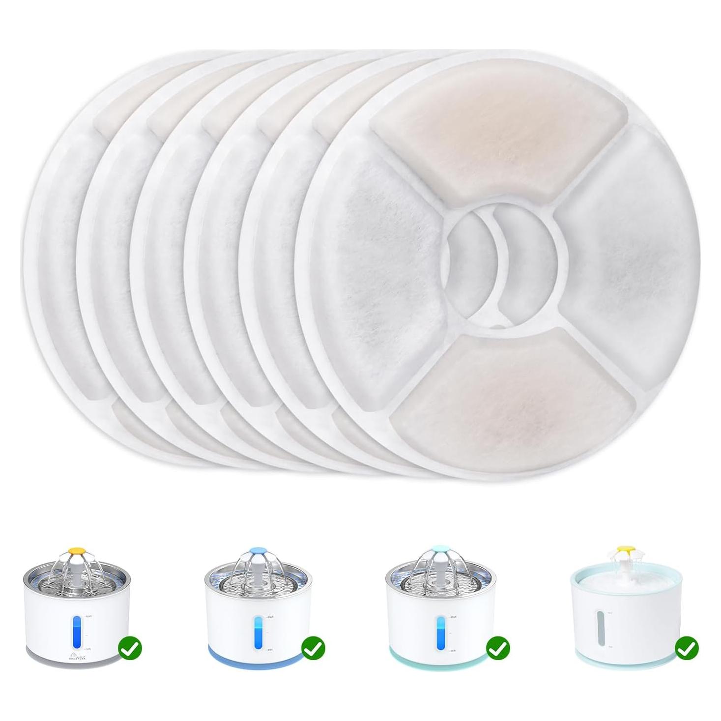 Filtros de Reemplazo para Fuente de Agua Gato Wonder Creature - 6 Piezas