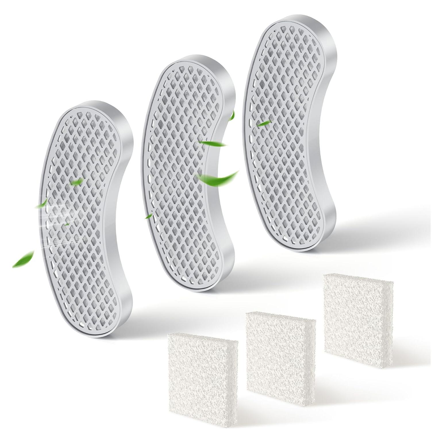 Paquete de 3 Filtros y 3 Esponjas Petlipo para Fuente de Agua