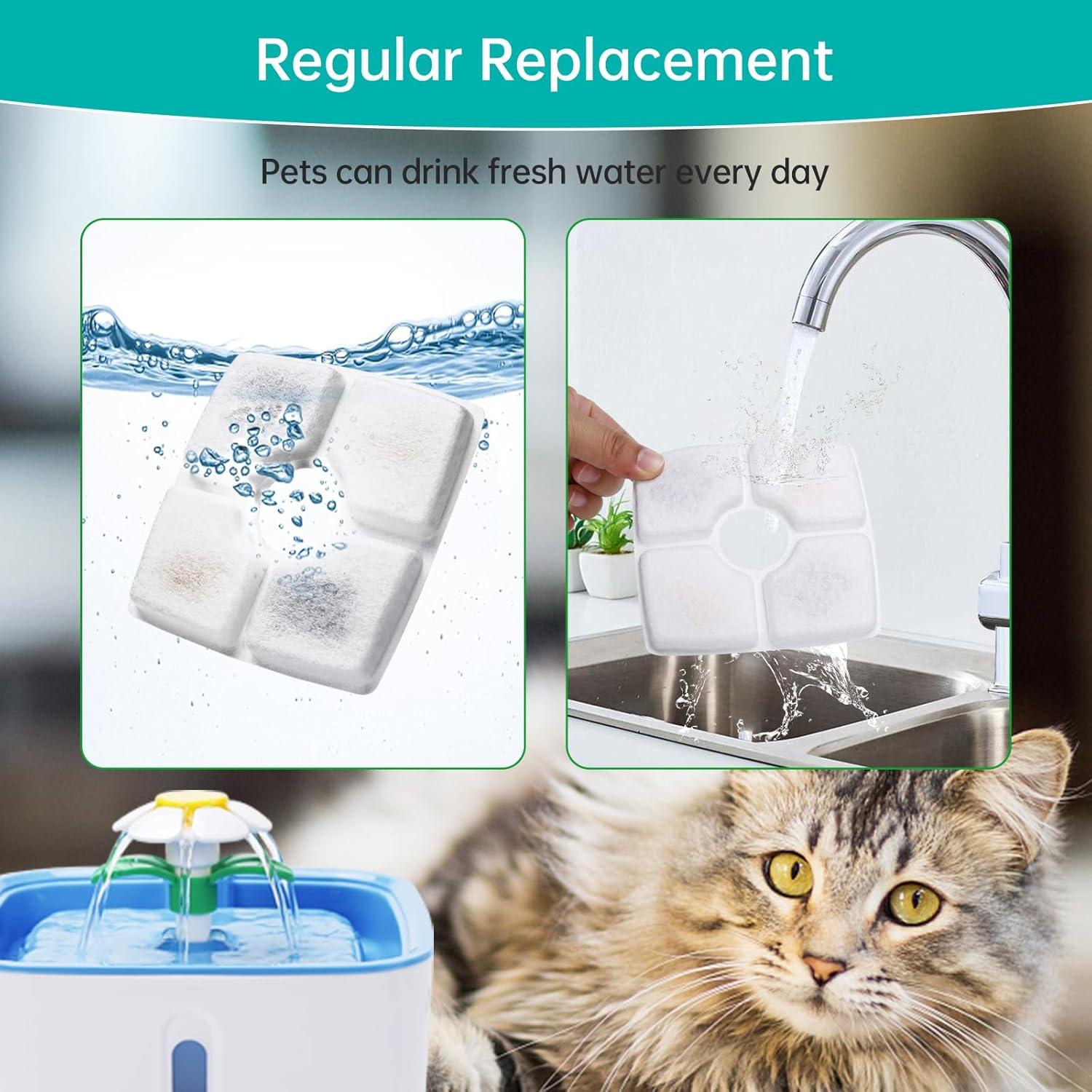 Filtro de Reemplazo para Fuente de Agua Gatos SgurFin 4 Paquetes