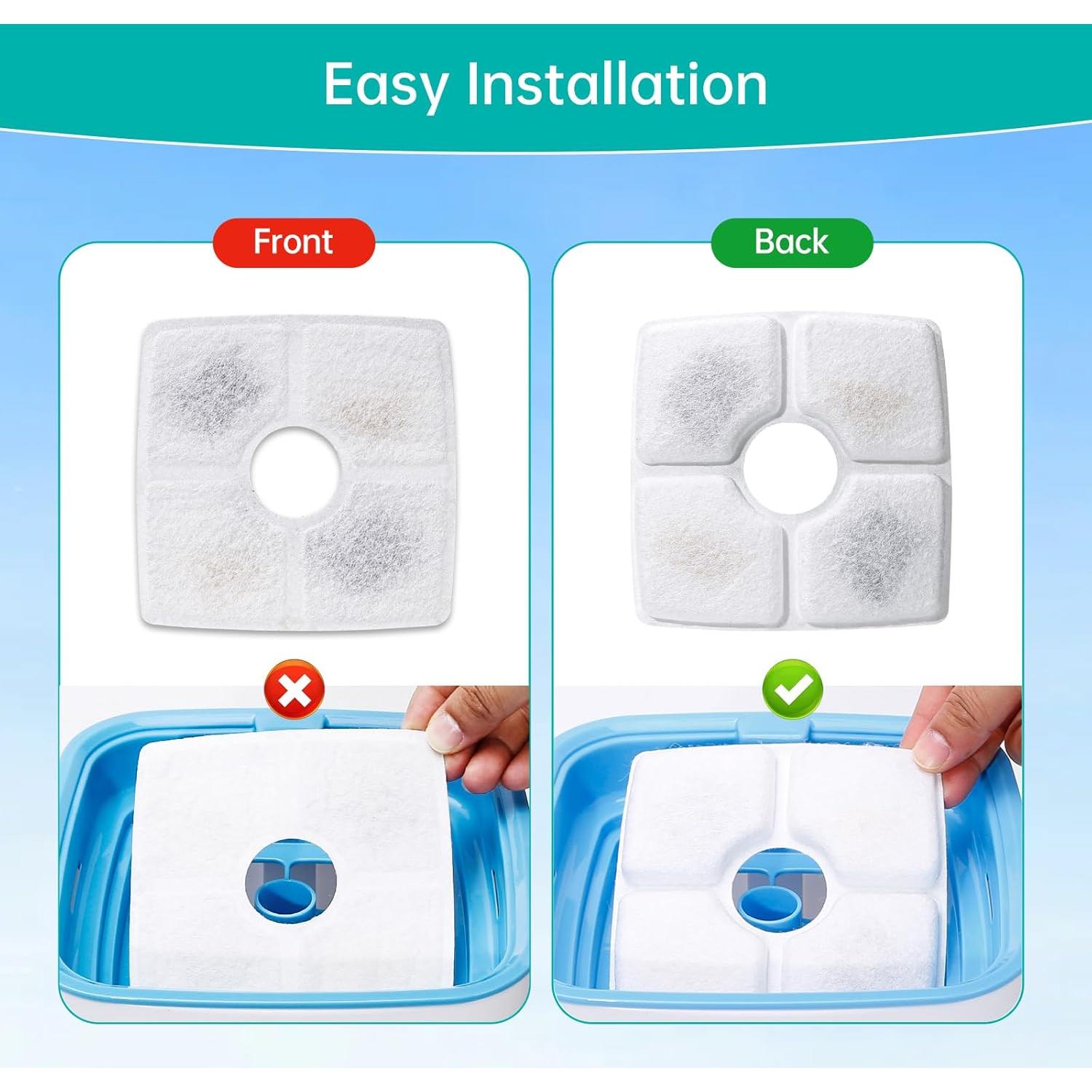 Filtro de Reemplazo para Fuente de Agua Gatos SgurFin 4 Paquetes