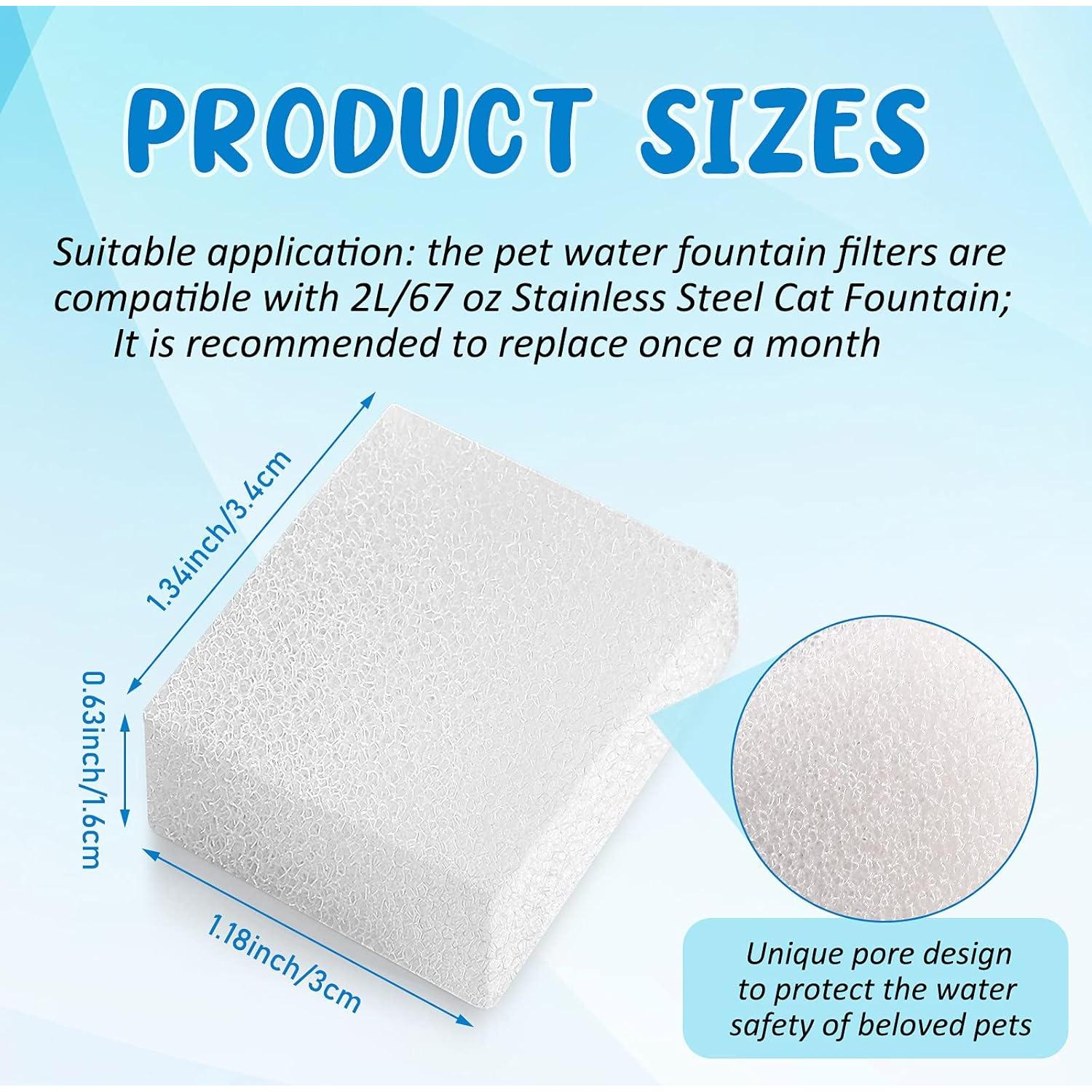 Filtros de Espuma Mudder 12 Pcs para Fuente de Agua Mascotas