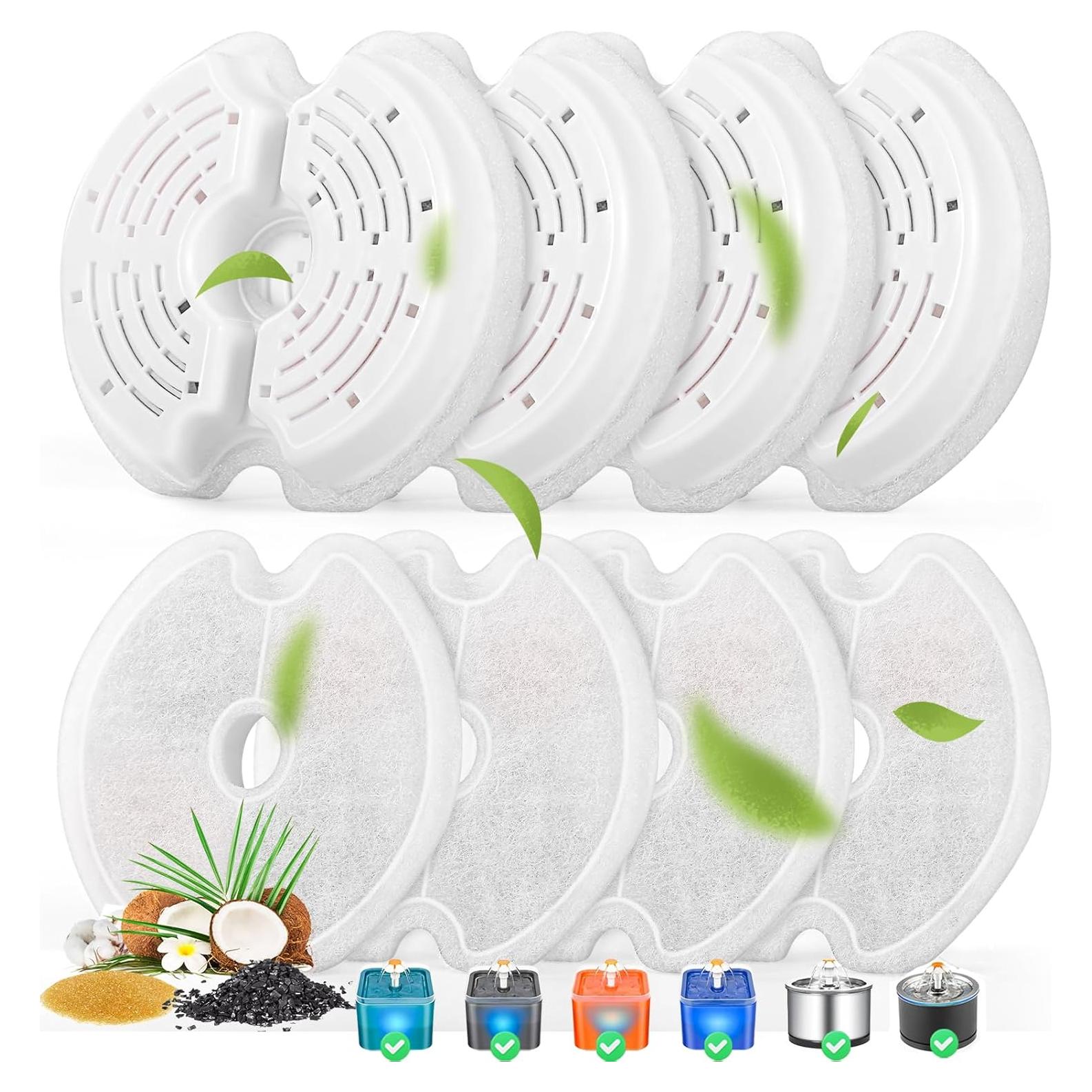 Filtros de agua para gatos Monsin - Paquete de 8 unidades