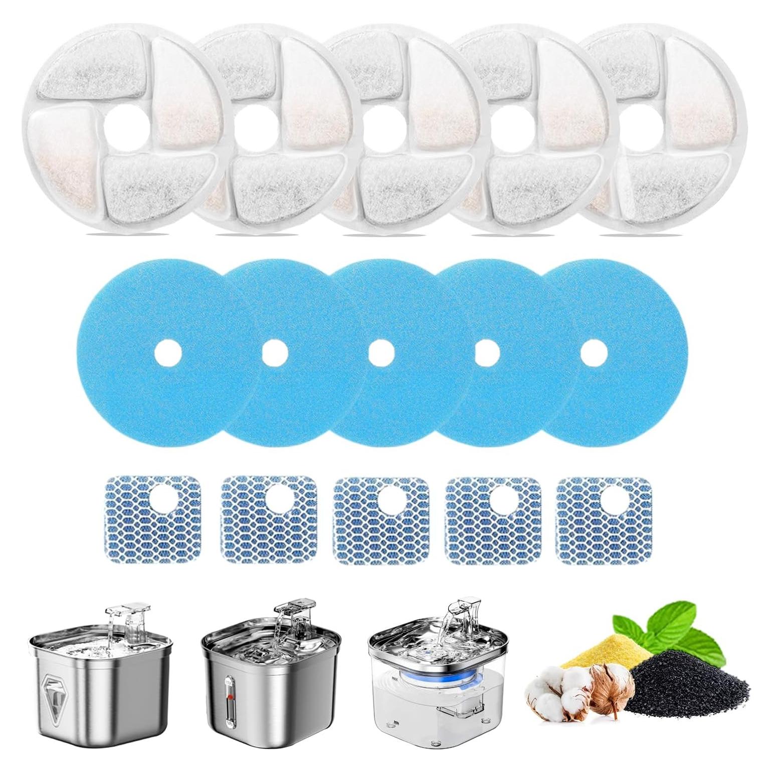 Filtros de Reemplazo para Fuente de Agua para Gatos Daoxuan - Paquete de 5