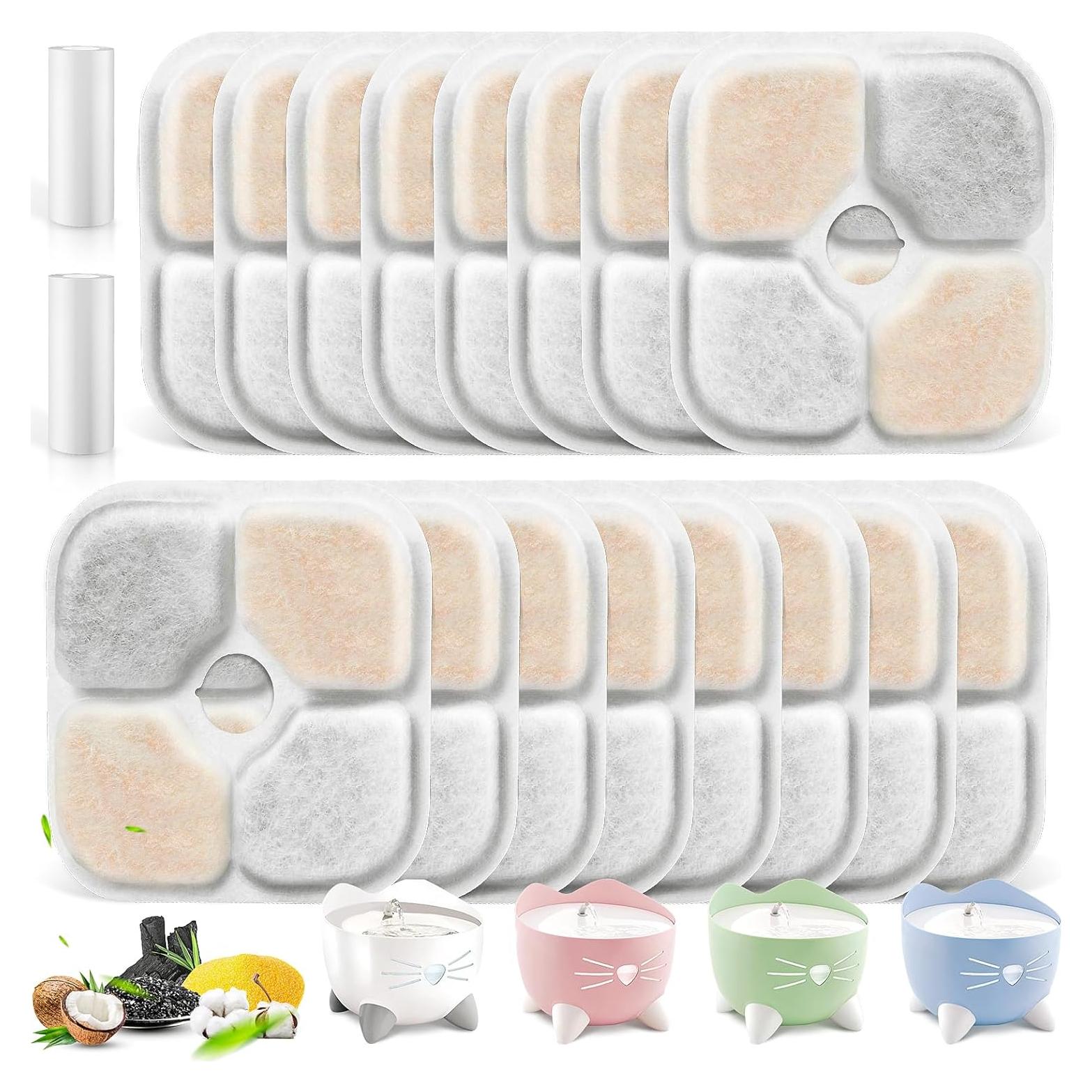 16 Filtros de Agua Catit PIXI para Gatos - Triple Filtración