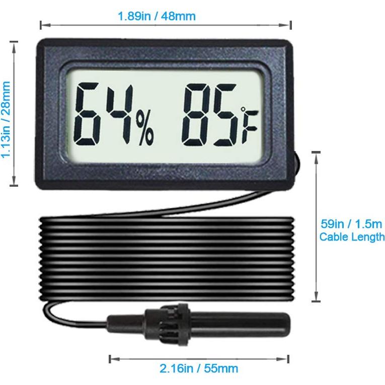 Paquete de 4 Termómetros Higrómetros Digitales Veanic