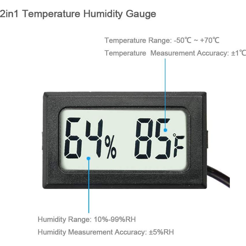 Paquete de 4 Termómetros Higrómetros Digitales Veanic